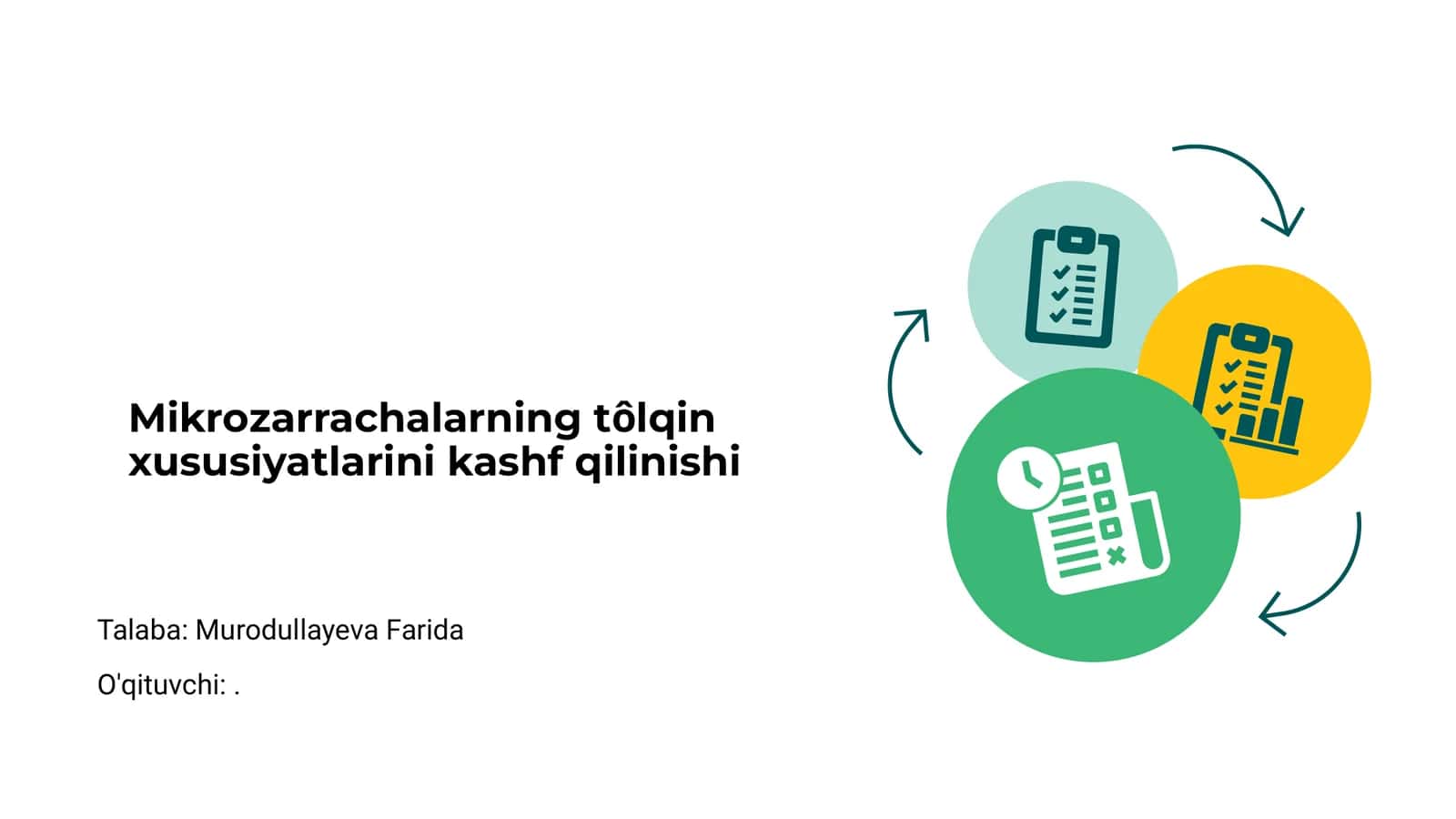 Mikrozarrachalarning tôlqin xususiyatlarini kashf qilinishi