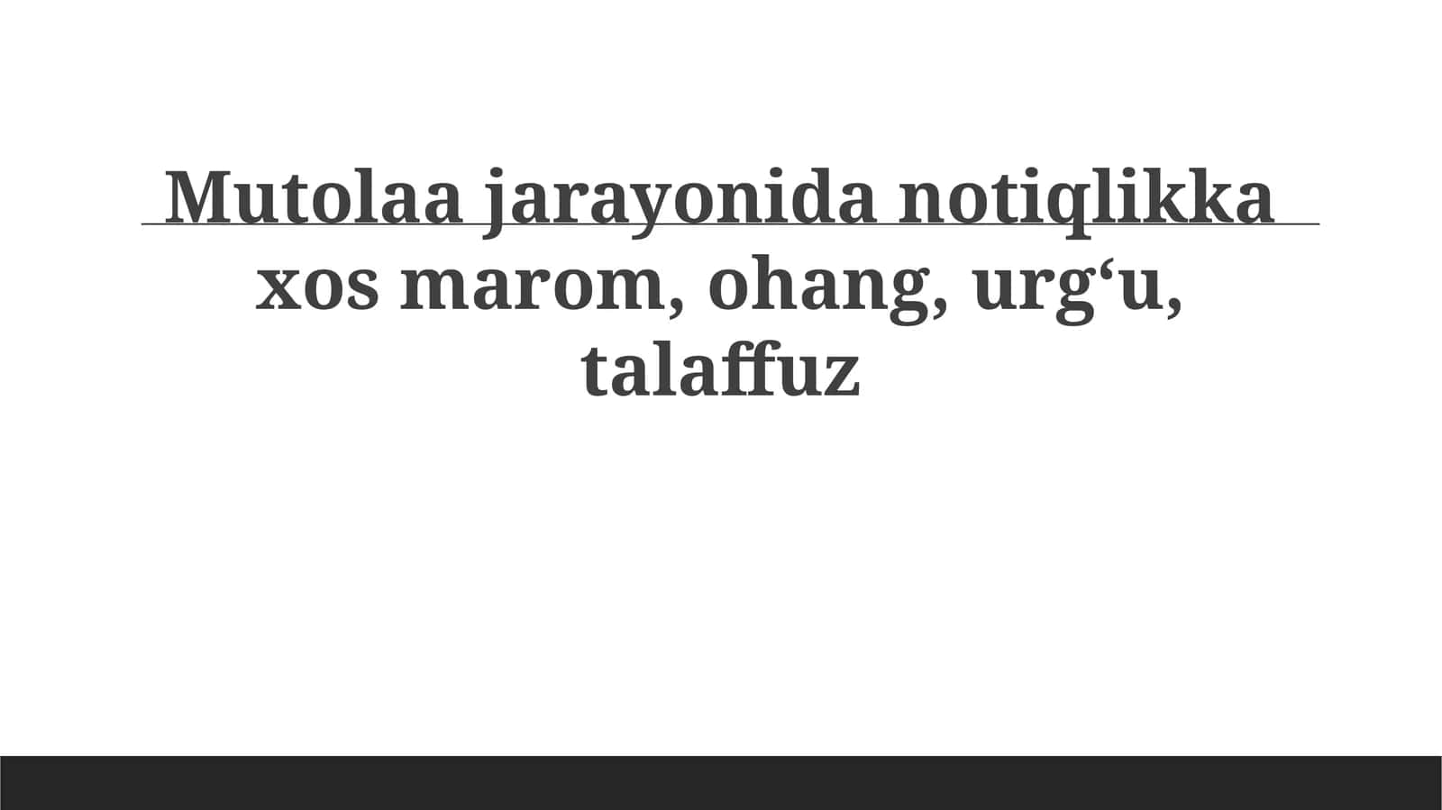 Nutq va talaffuzning fonetik qoidalar va amaliyoti