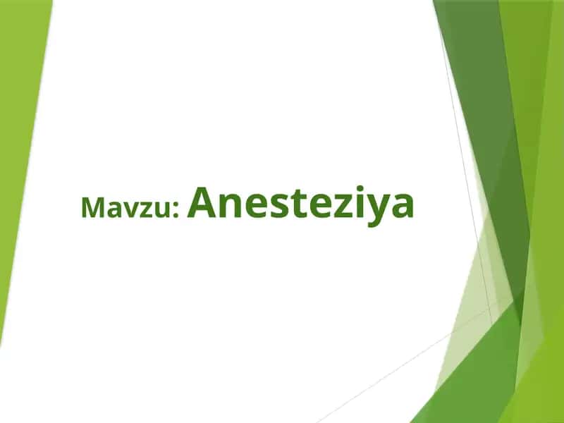 Anesteziya