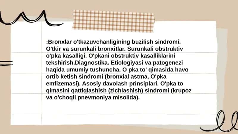 Bronxlar o'tkazuvchanligining buzilish sindromi