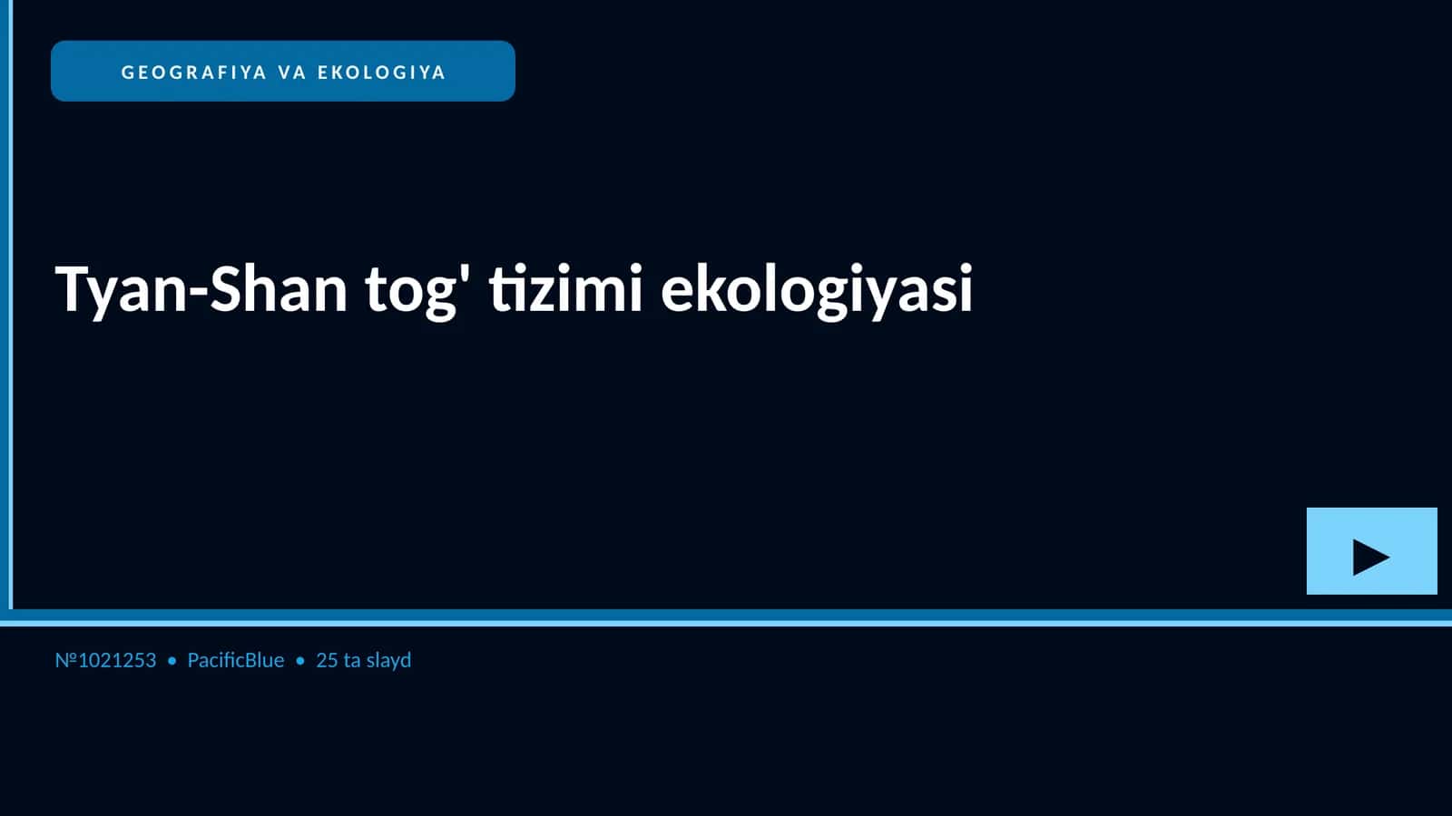 Tyan-Shan tog' tizimi ekologiyasi