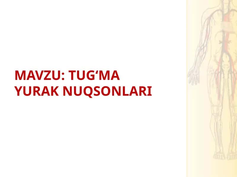 Tug‘ma yurak nuqsonlari