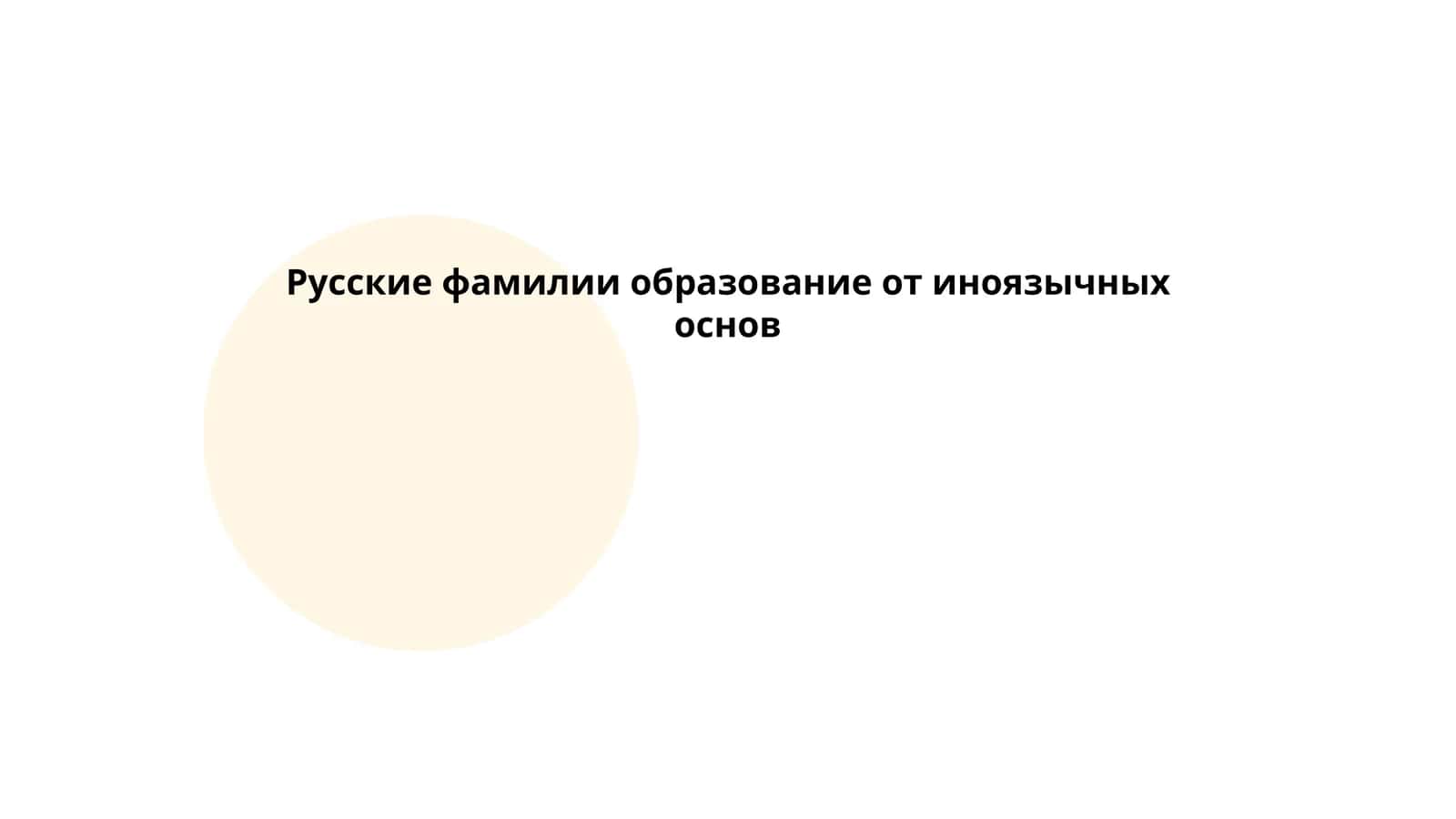 Влияние тюркских языков на русские фамилии