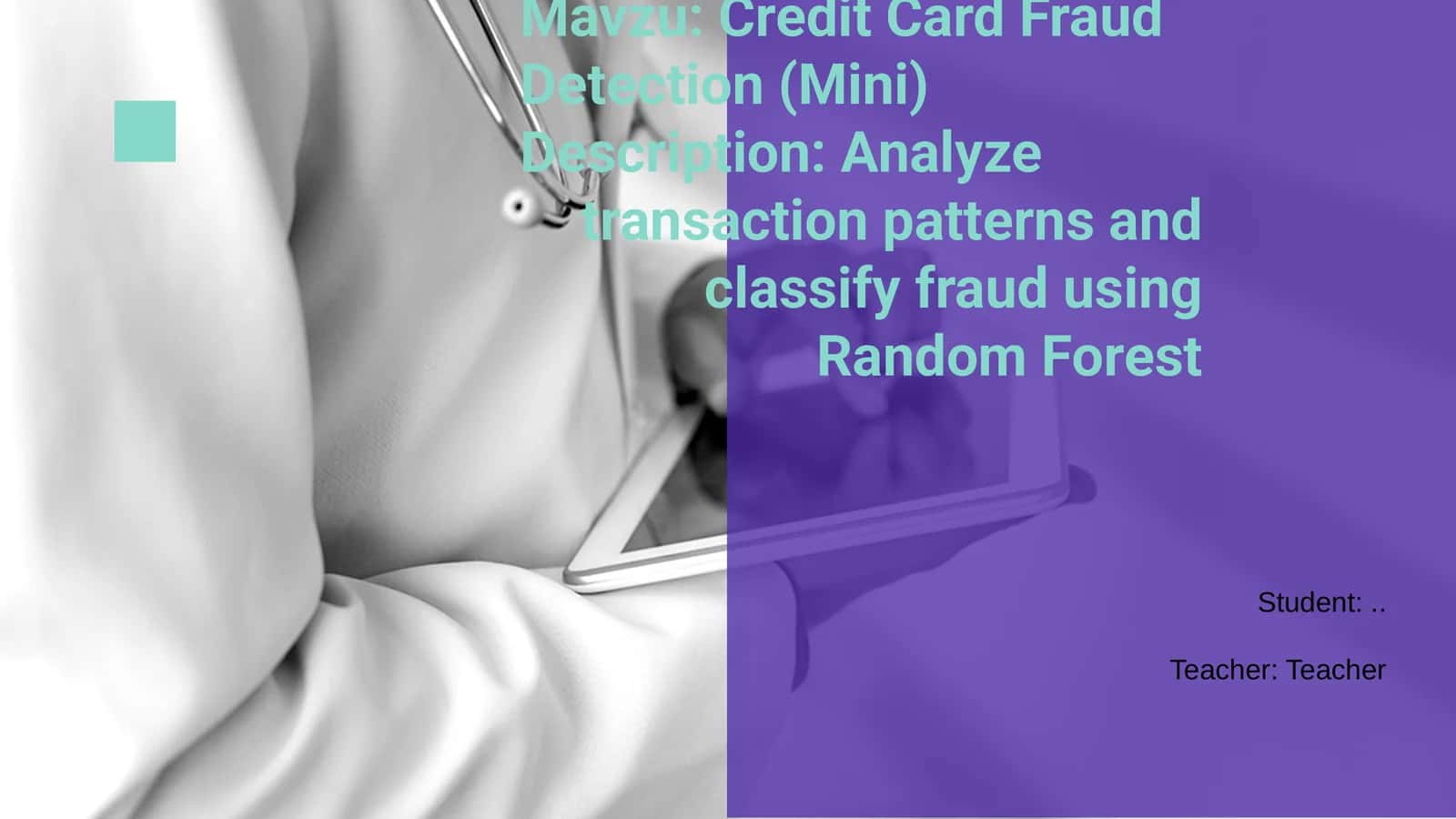 Credit Card Fraud Detection (Mini)