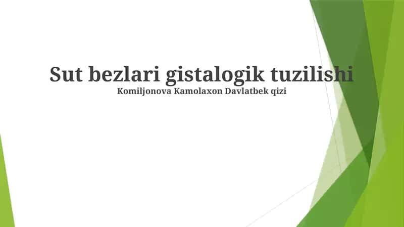 Tuprik bezlari gistalogik tuzilishi