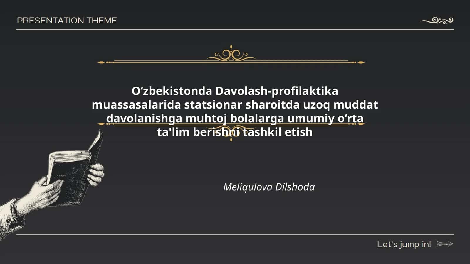 Davolash-profilaktika muassasalarida uzoq muddat davolanishga muhtoj bolalarga ta'lim
