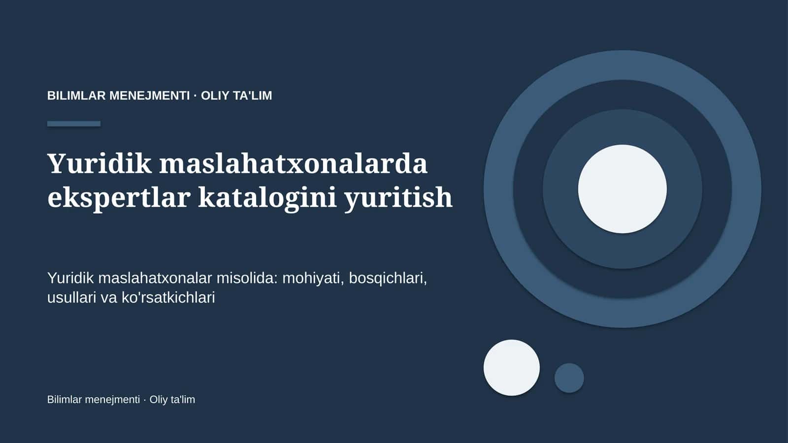 Yuridik maslahatxonalarda ekspertlar katalogini yuritish