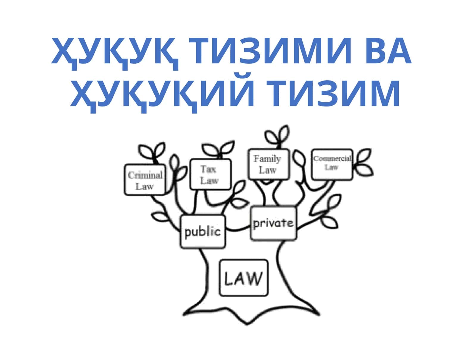 ҲУҚУҚ ТИЗИМИ ВАҲУҚУҚИЙТИЗИМ