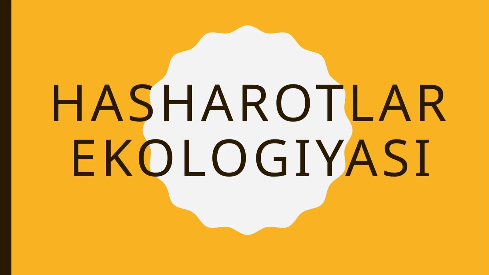 Hasharotlar ekologiyasi