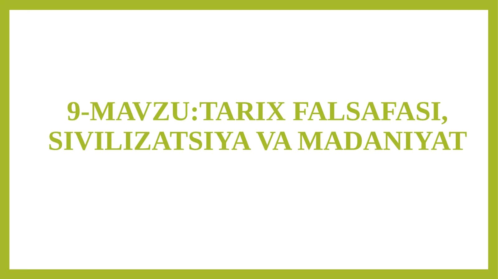 TARIX FALSAFASI