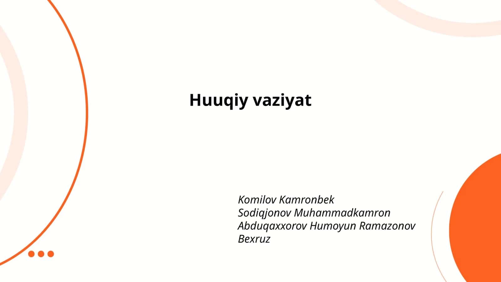 Huquqiy vaziyatning mohiyati va tushunchasi