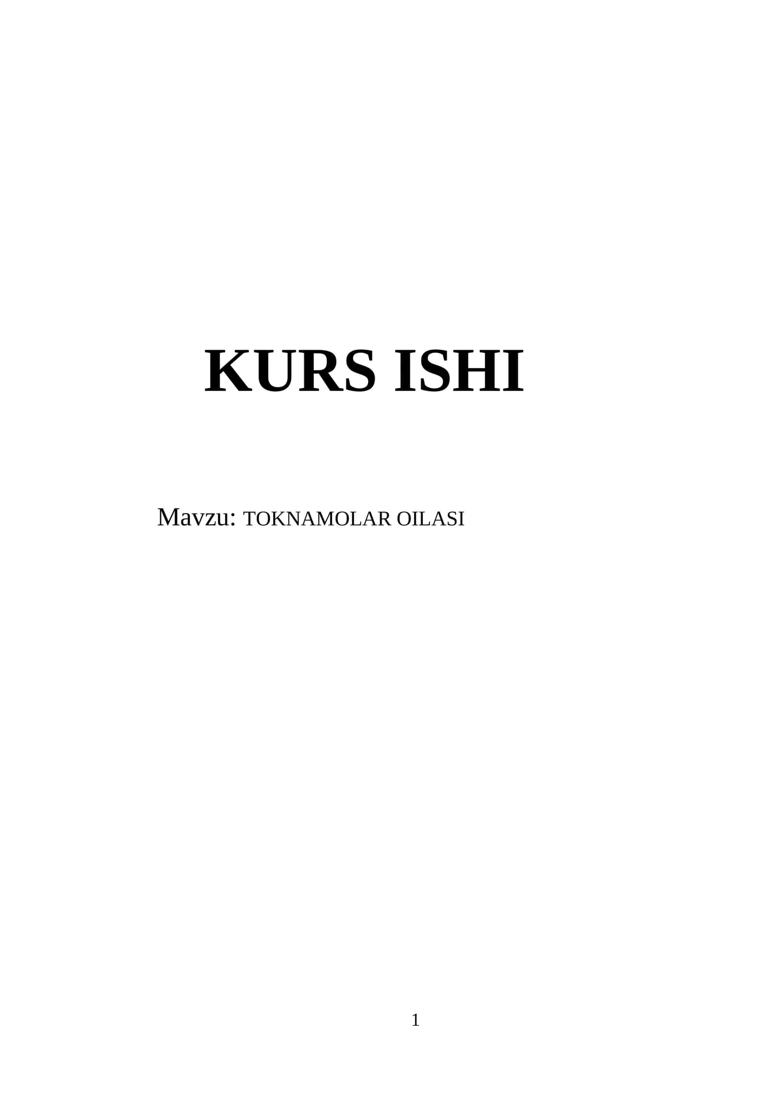TOKNAMOLAR OILASI