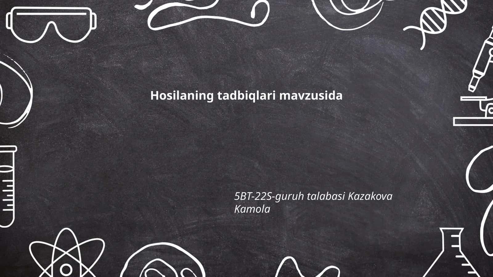 Hosilaning oziq-ovqat sanoatidagi tadbiqlari