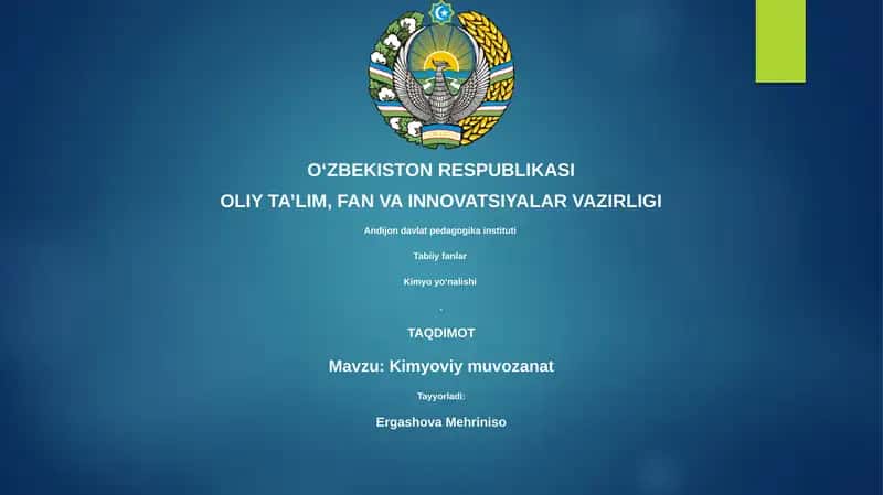 Kimyoviy muvozanat