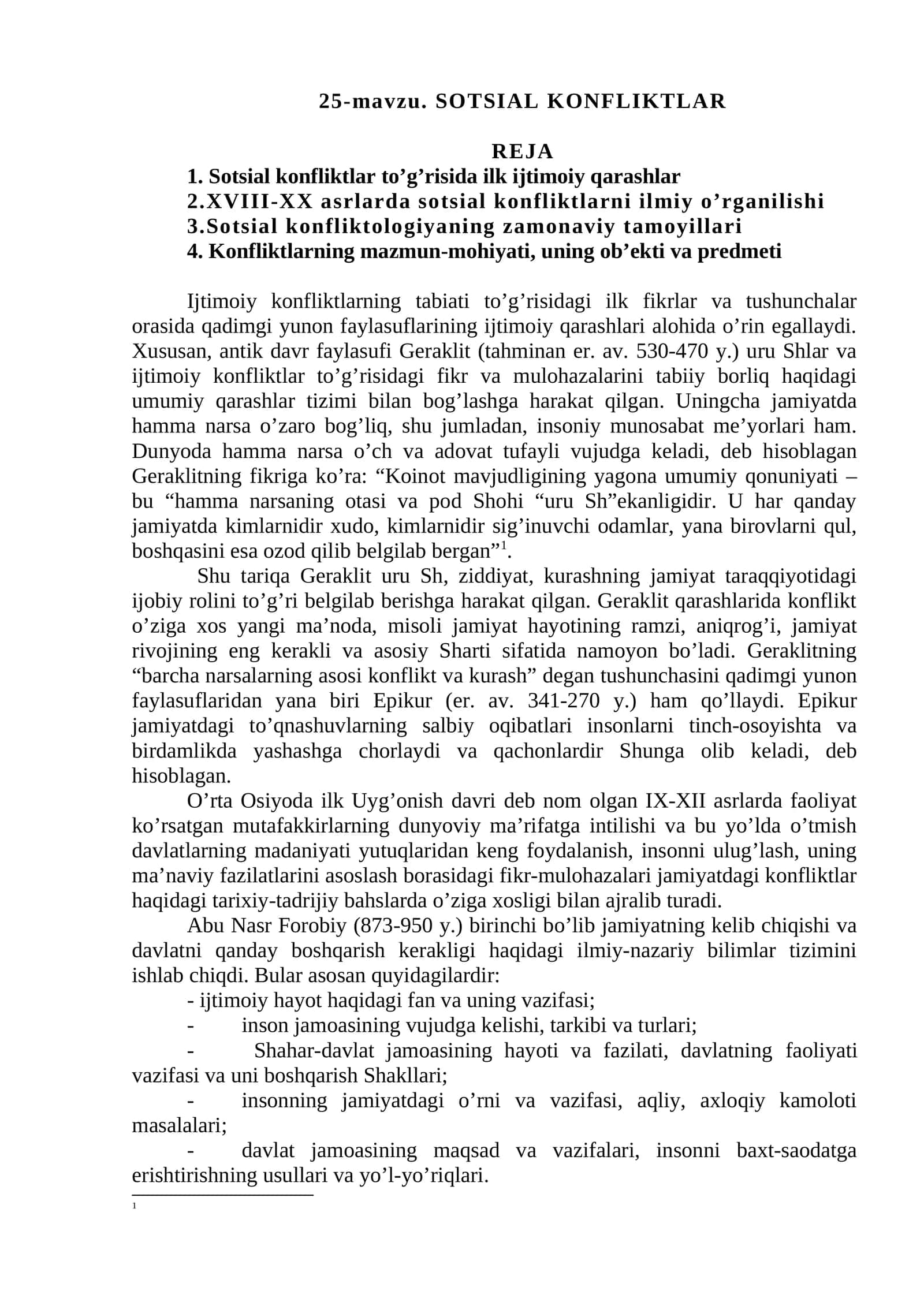SOTSIAL KONFLIKTLAR