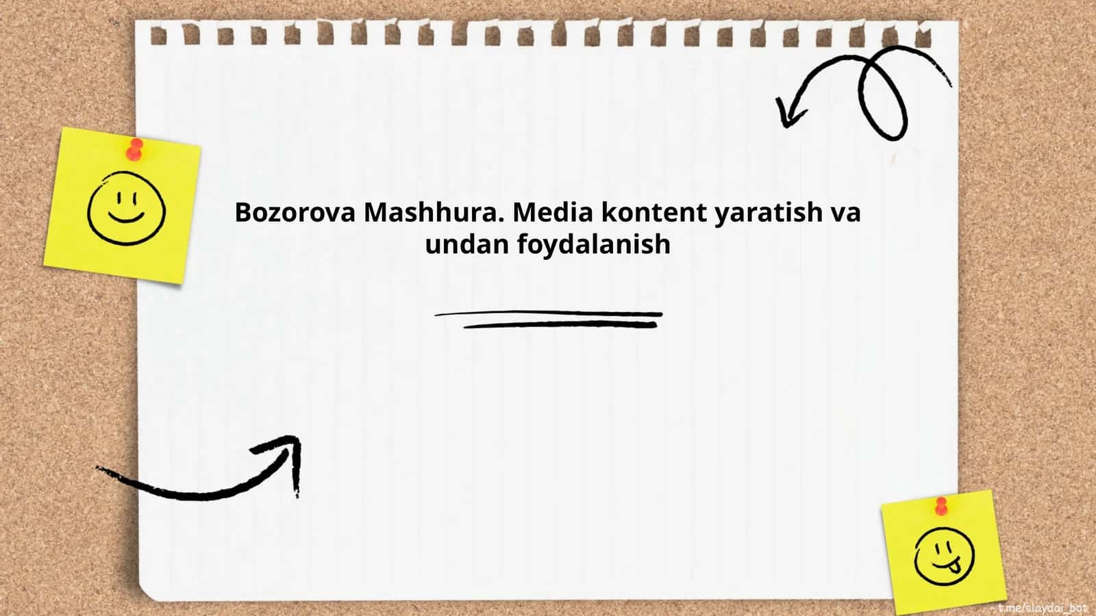Media kontent yaratish va undan foydalanish