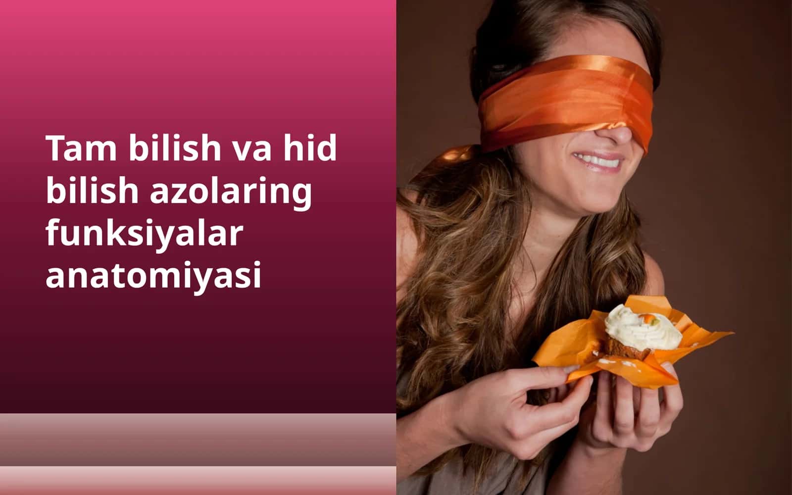 Tam bilish va hid bilish azolaring funksiyalar anatomiyasi