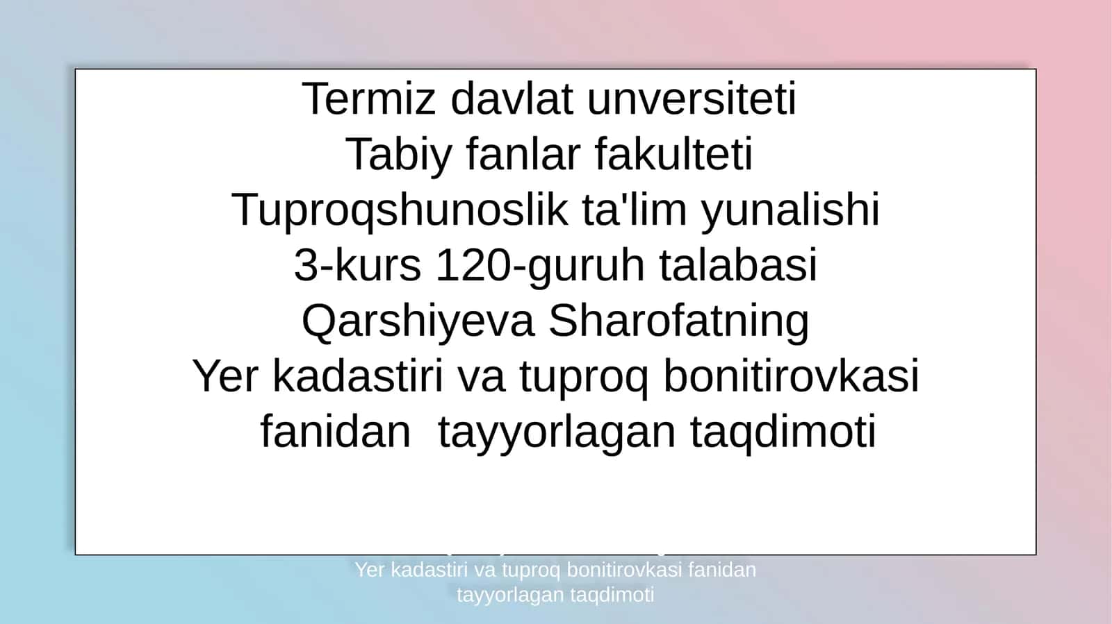Ta'lim Yunalishlari