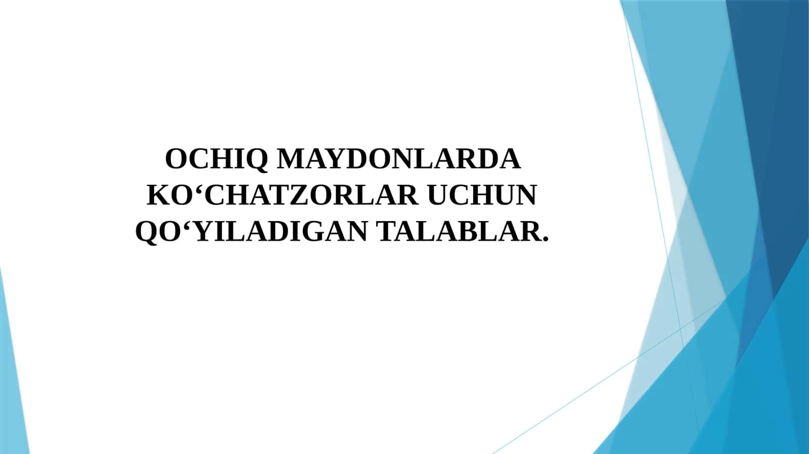 Ko'chatxonalarni yangilash