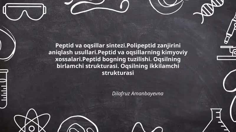 Peptid va oqsillar sintezi