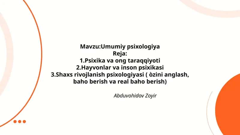 Umumiy psixologiya
