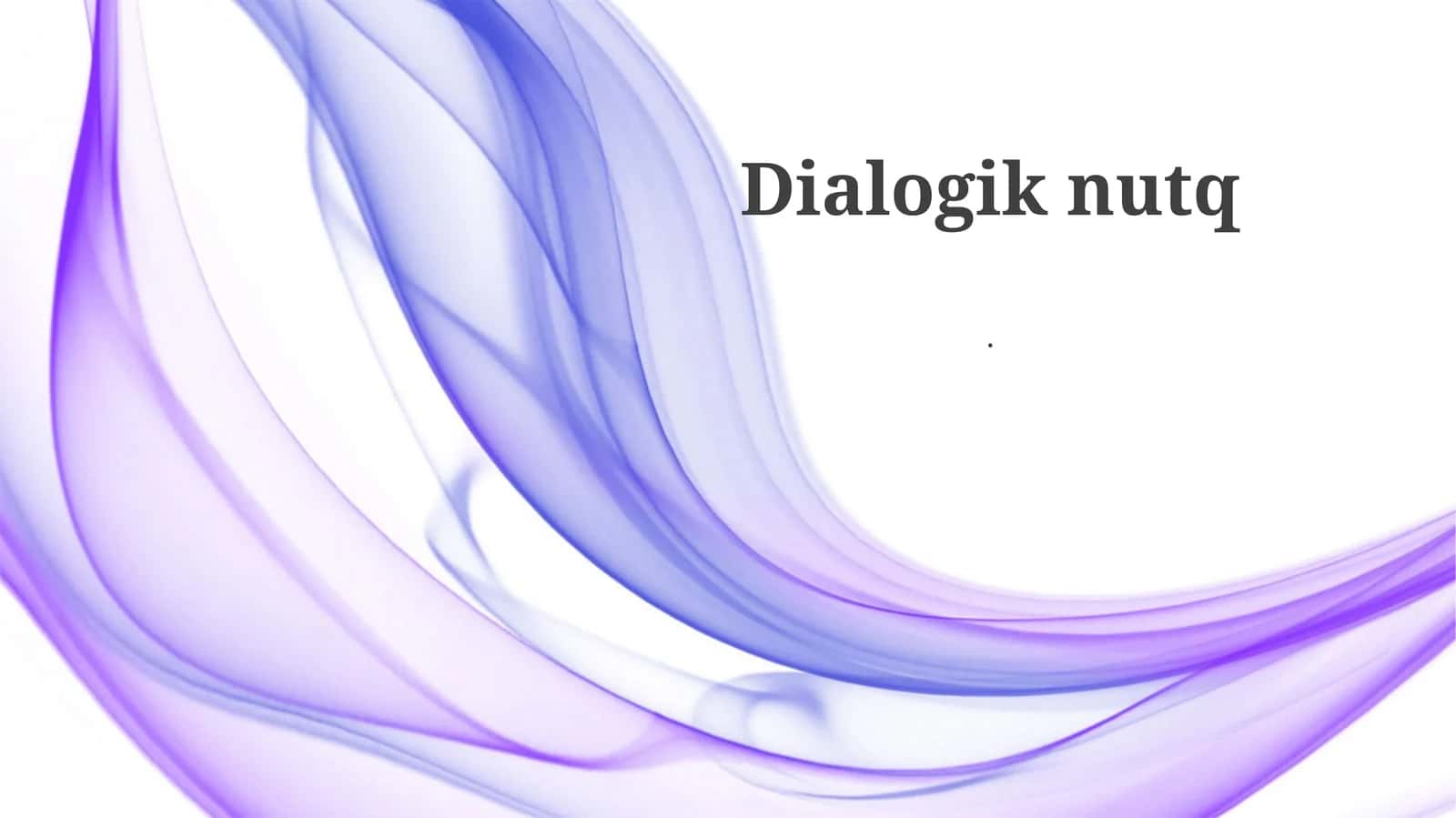 Dialogik nutq