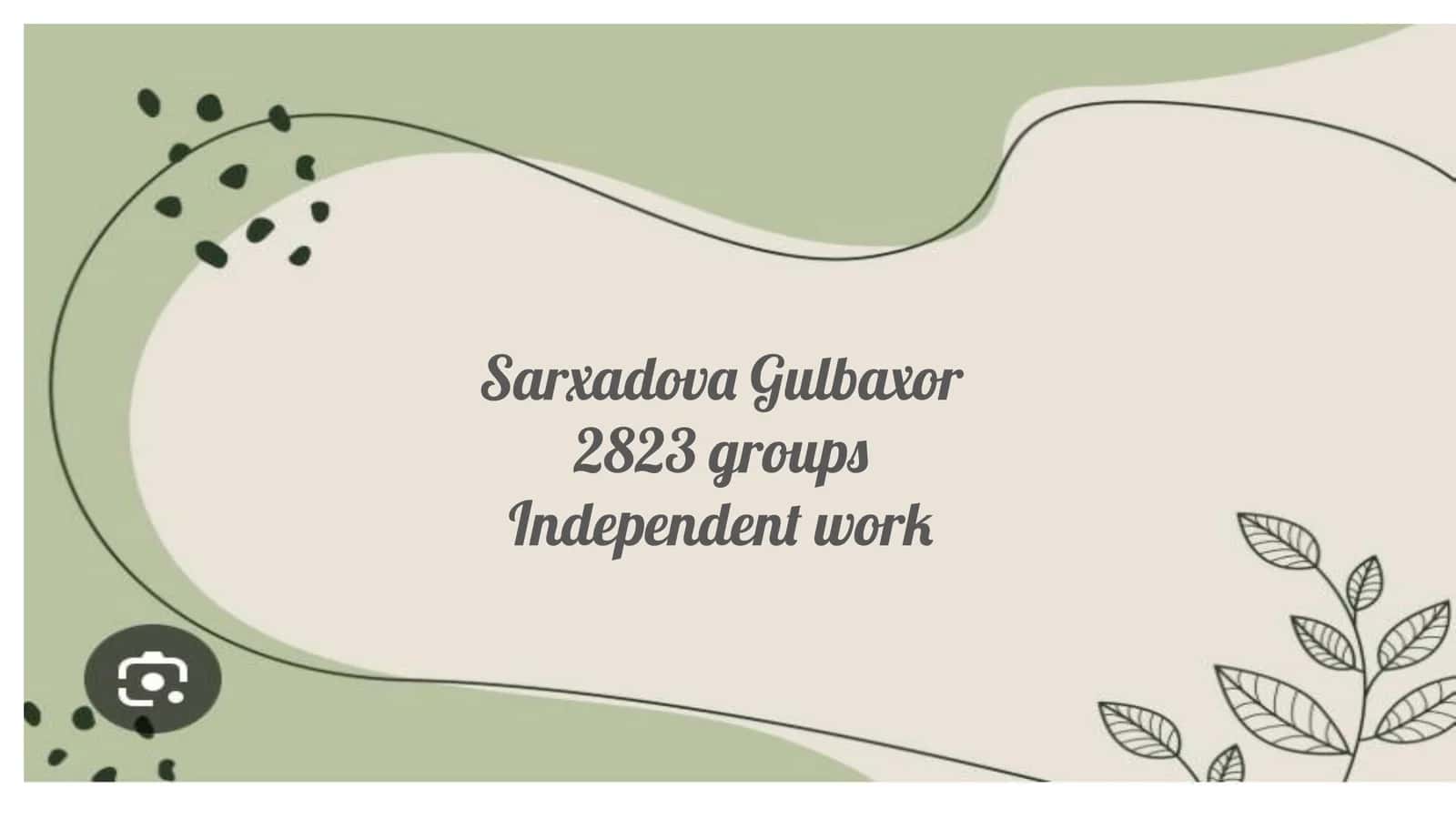 Sarxadova Gulbaxor