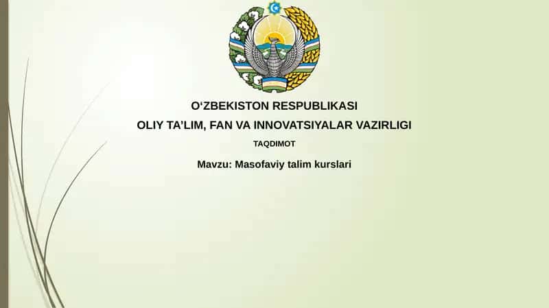 Masofaviy ta'lim kurslari