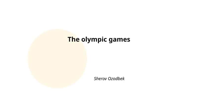 Ancient Olympic Games: origins and practices