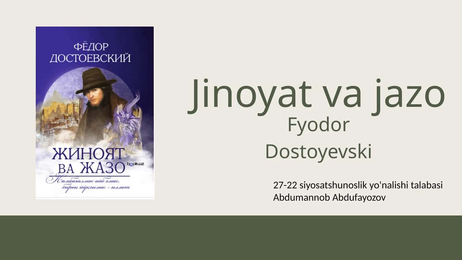 Jinoyat va jazo