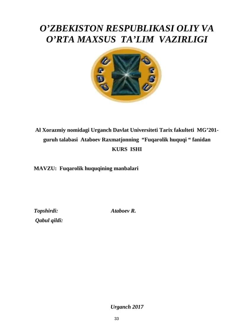 Fuqarolik huquqining manbalari