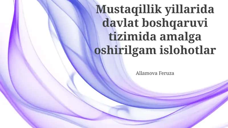 Davlat Xizmati Islohotlari
