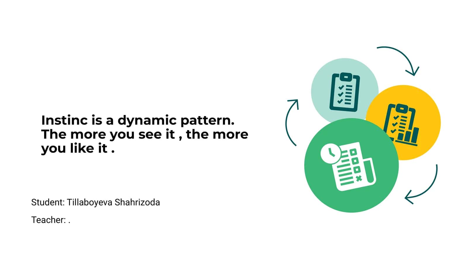 Instinct as a Dynamic Pattern