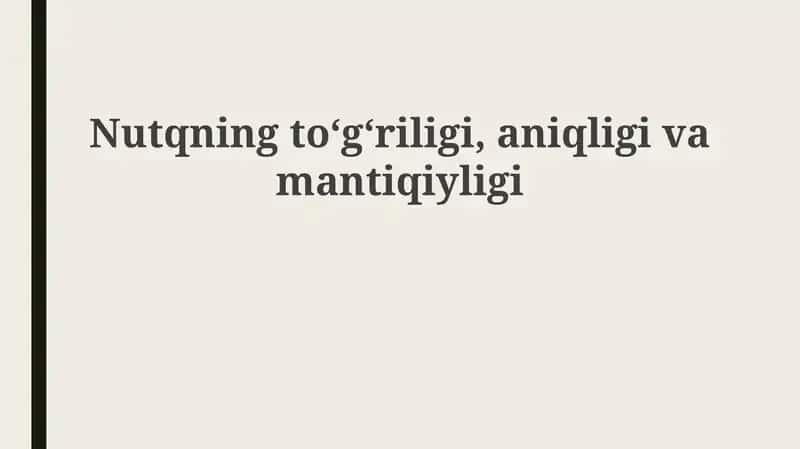 Nutqning to'g'rilik me'yorlari