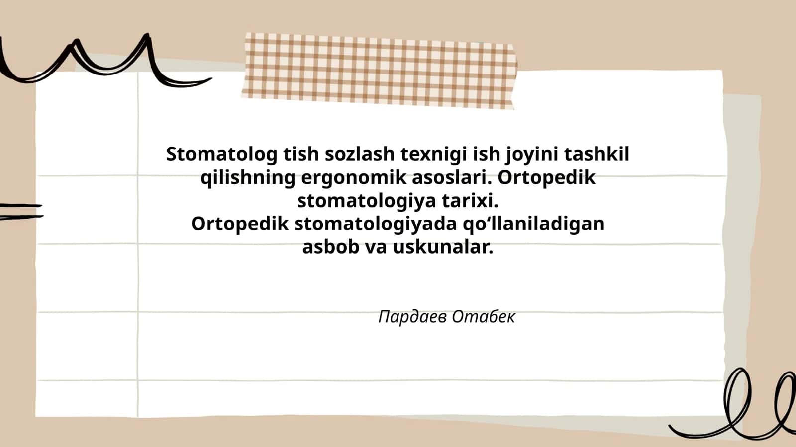 Ortopedik stomatologiya tarixi
