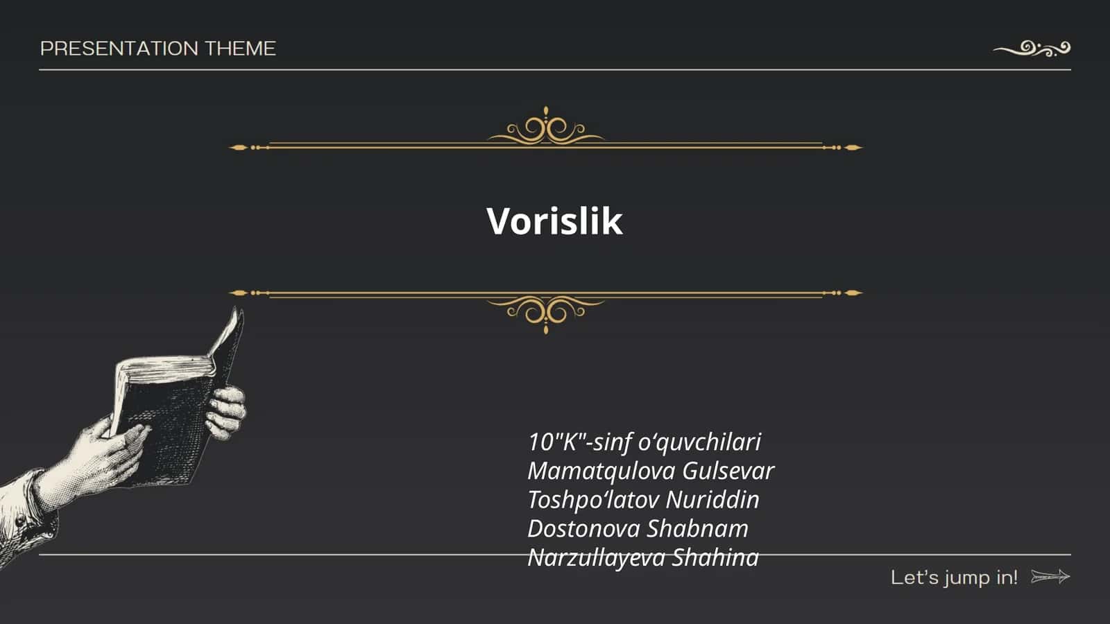 Vorislik tushunchasi va prinsiplari