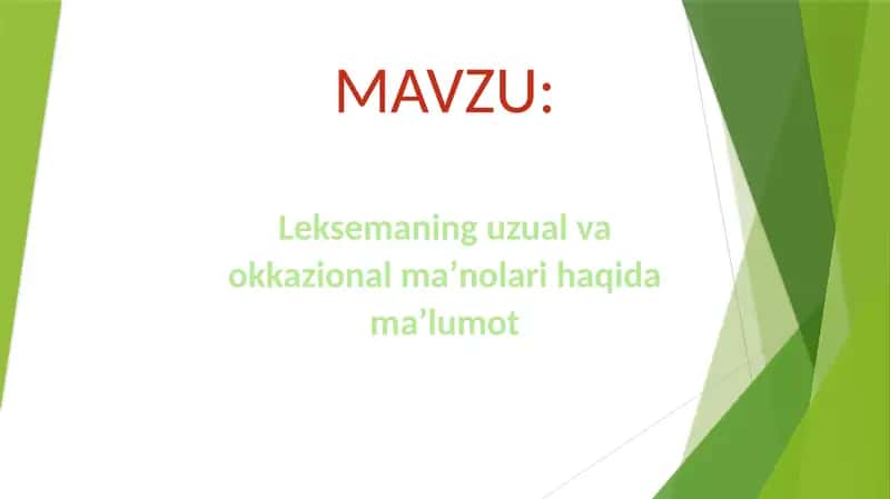 Uzualma'nolar leksemasi