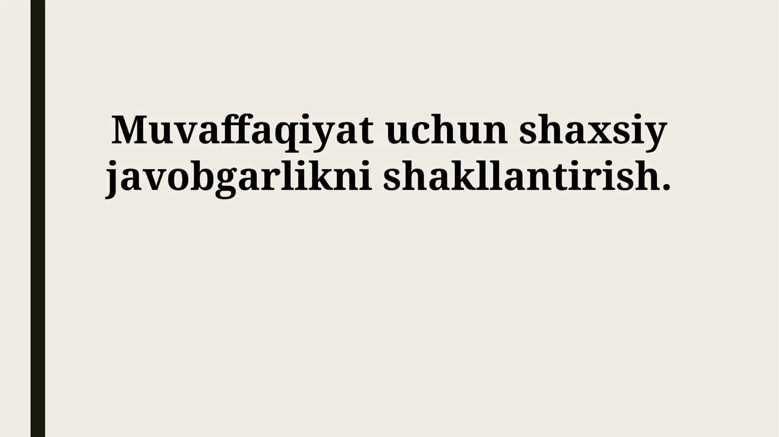 Shaxsiy maqsadlar va muvaffaqiyat