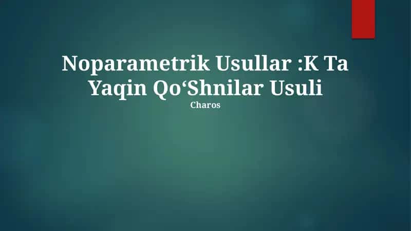 K Ta Yaqin QoʻShnilar Usuli