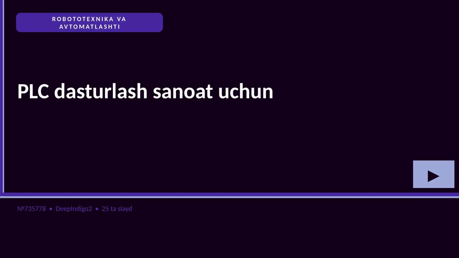 PLC dasturlash sanoat uchun
