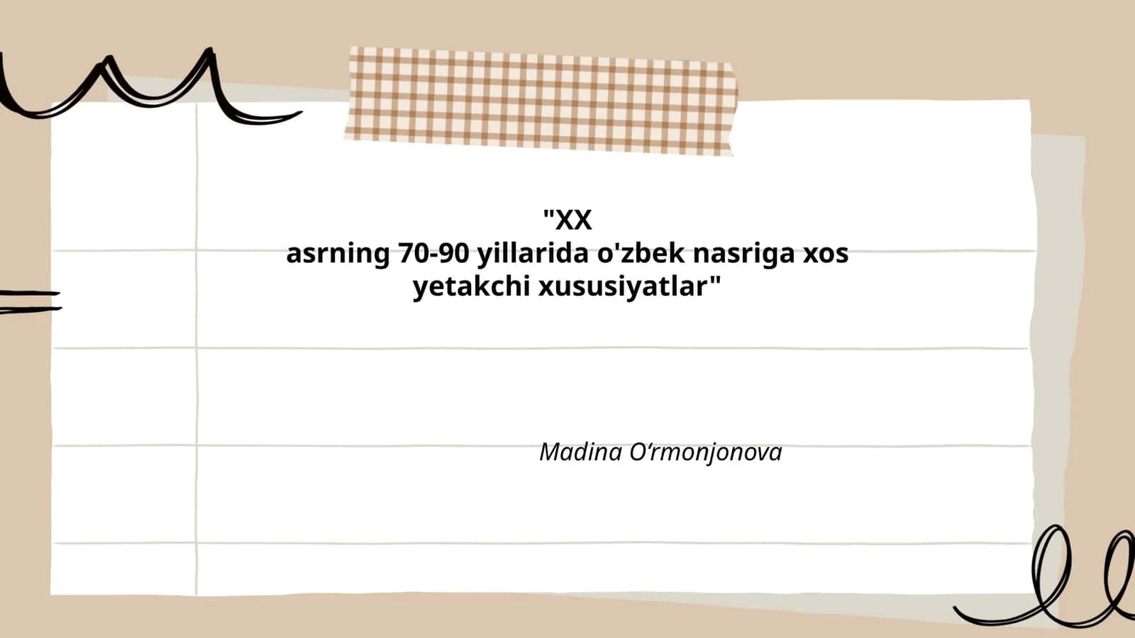 XX asrning 70-80 yillarida o'zbek nasriga xos yetakchi xususiyatlar