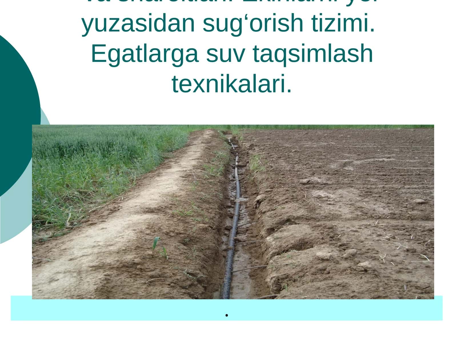Sug‘orish usullari va texnikalari