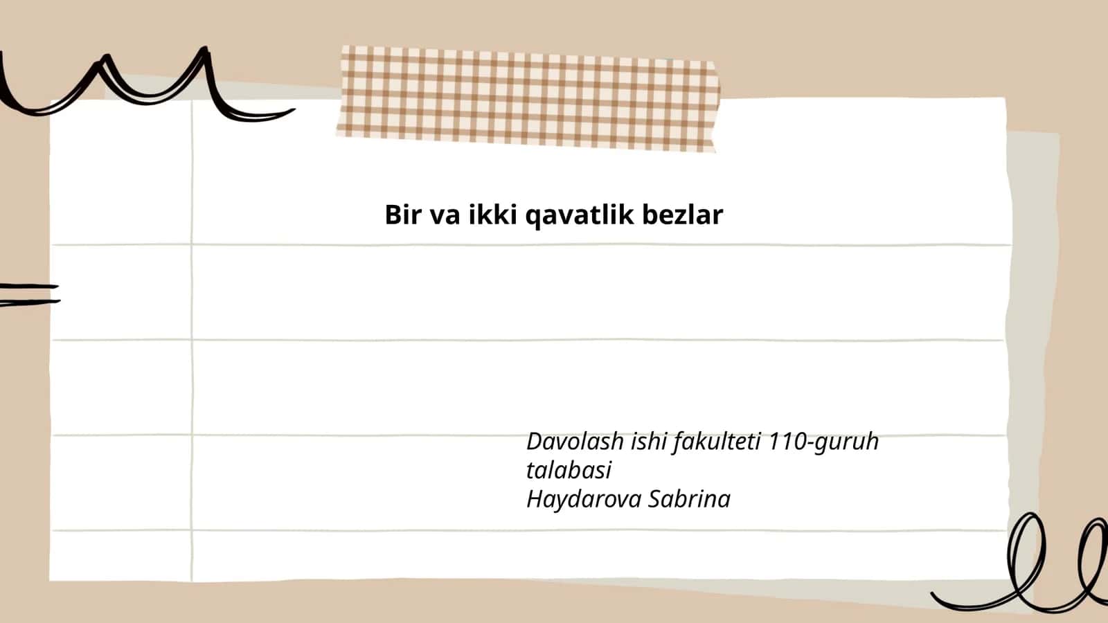Bir va ikki qavatlik bezlar