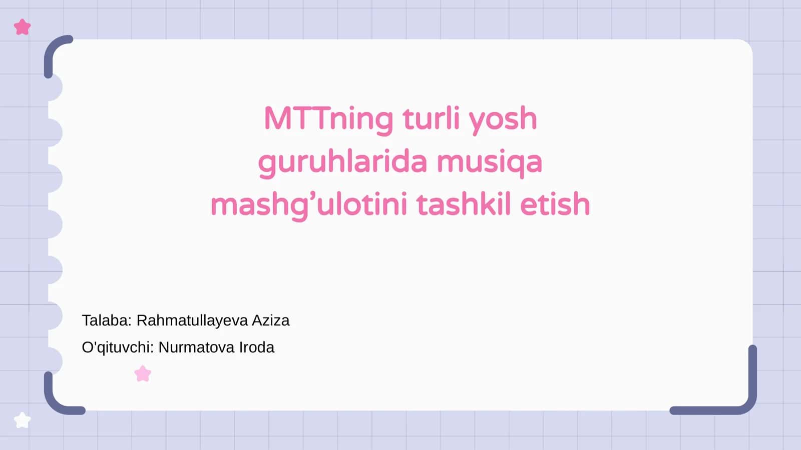 Musiqa Mashg'ulotlari