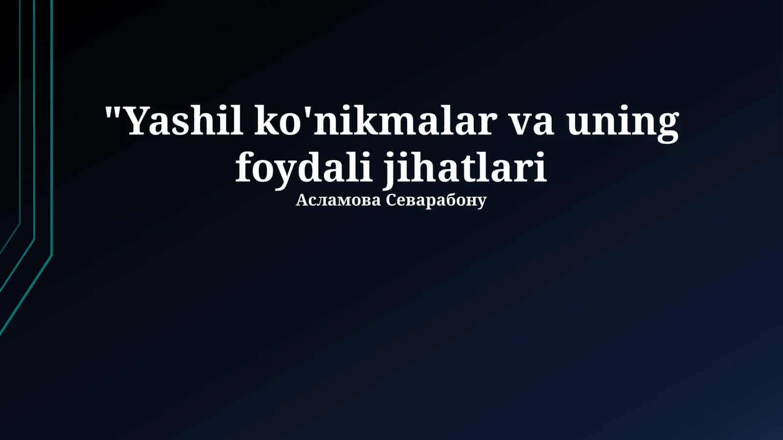 Yashill Ko'nikmalar