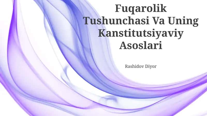 Fuqarolik Tushunchasi Va Uning Kanstitutsiyaviy Asoslari
