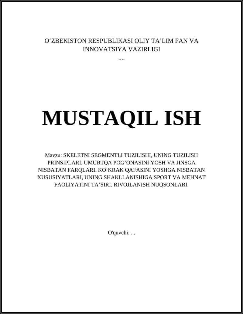 Skelet Tuzilishi
