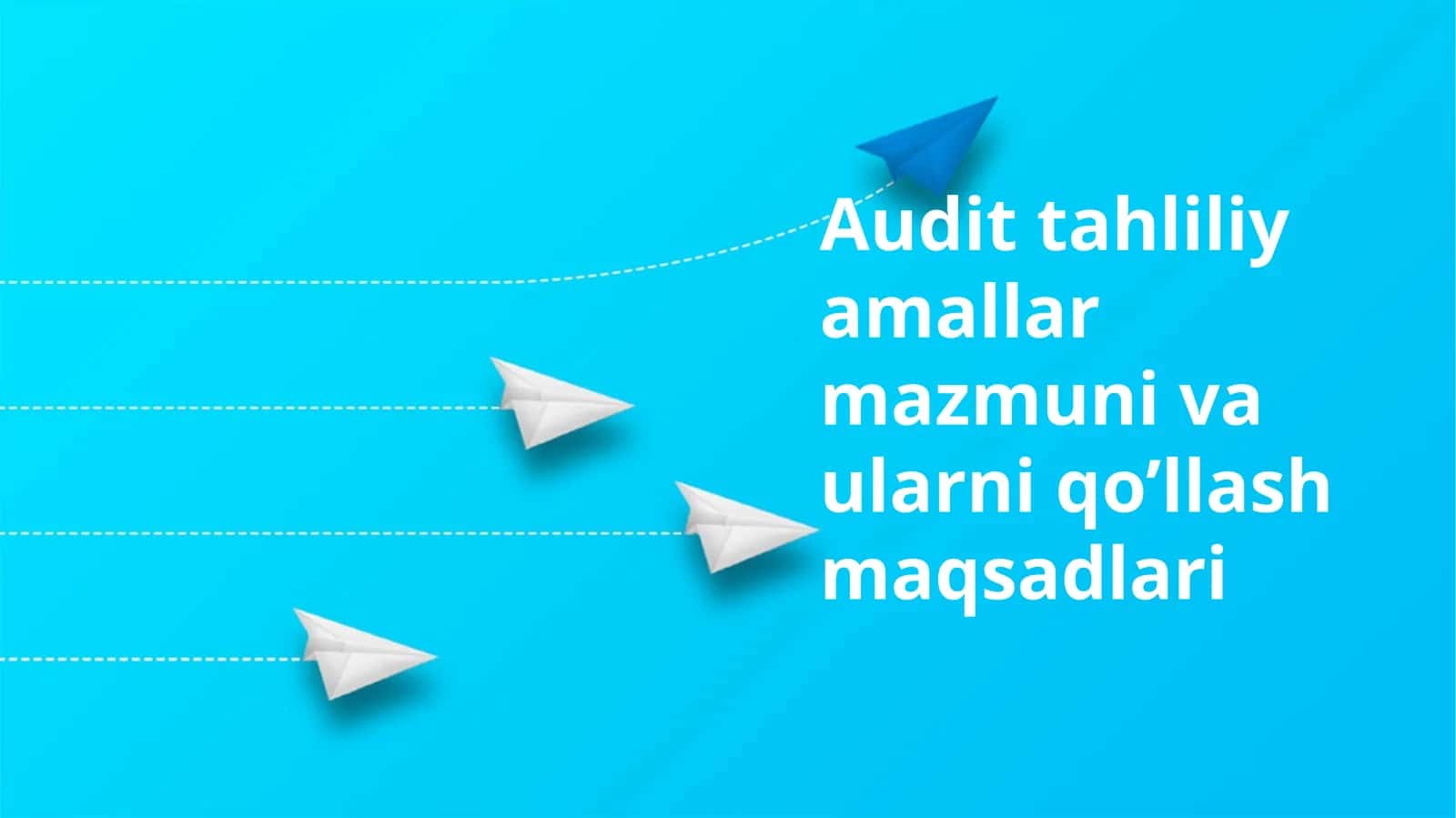 Audit tahliliy amallar mazmuni va ularni qo’llash maqsadlari