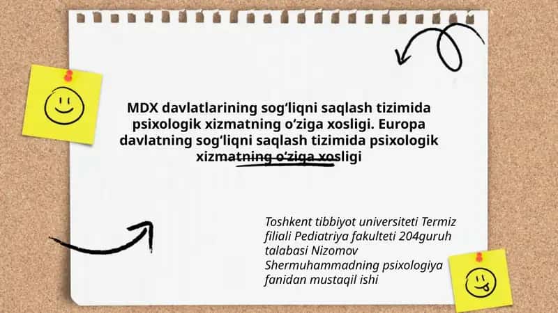 Psixologik xizmatning oʻziga xosligi