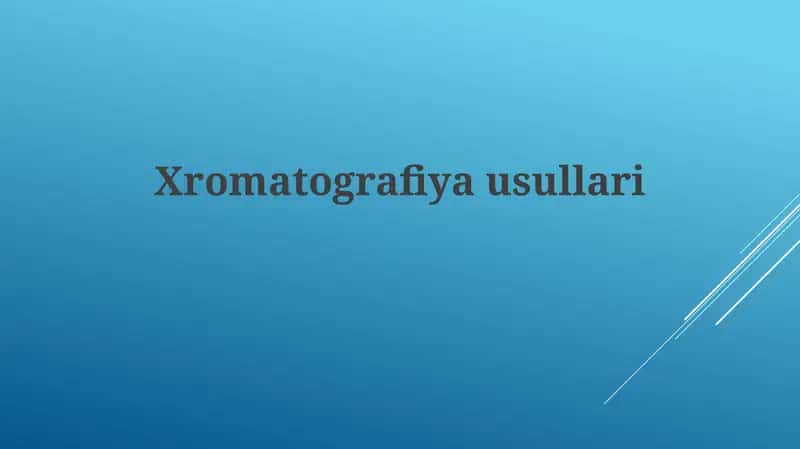 Elektroforez va xromatografiya